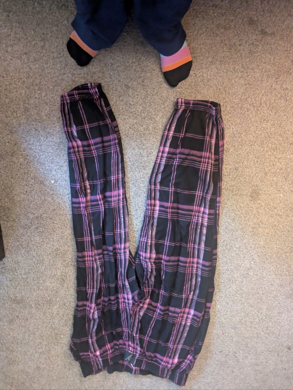 Victoria's Secret Black and Pink Plaid Pajama Pants